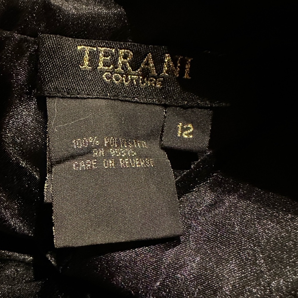 Terani Couture Elegant Black mini Dress size 12 - Picture 13 of 14